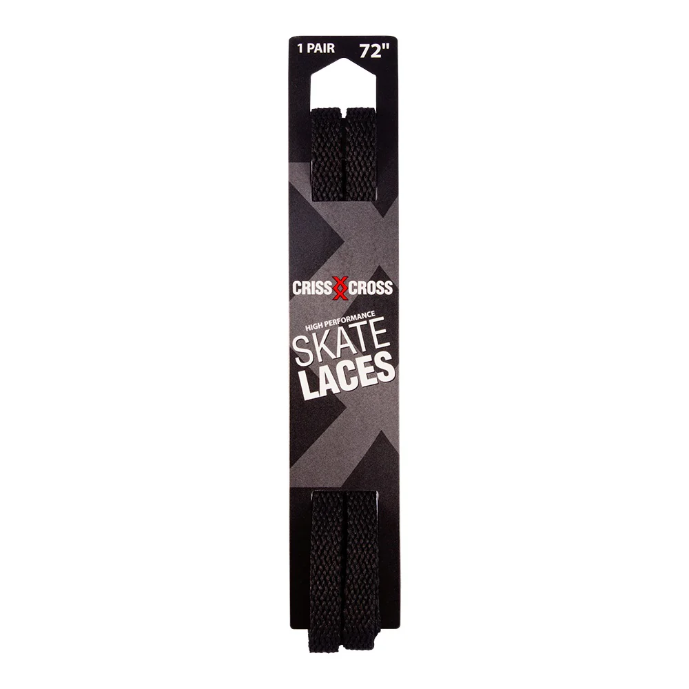 Riedell Criss Cross Skate Laces Skinny 3/8″ Width - Black