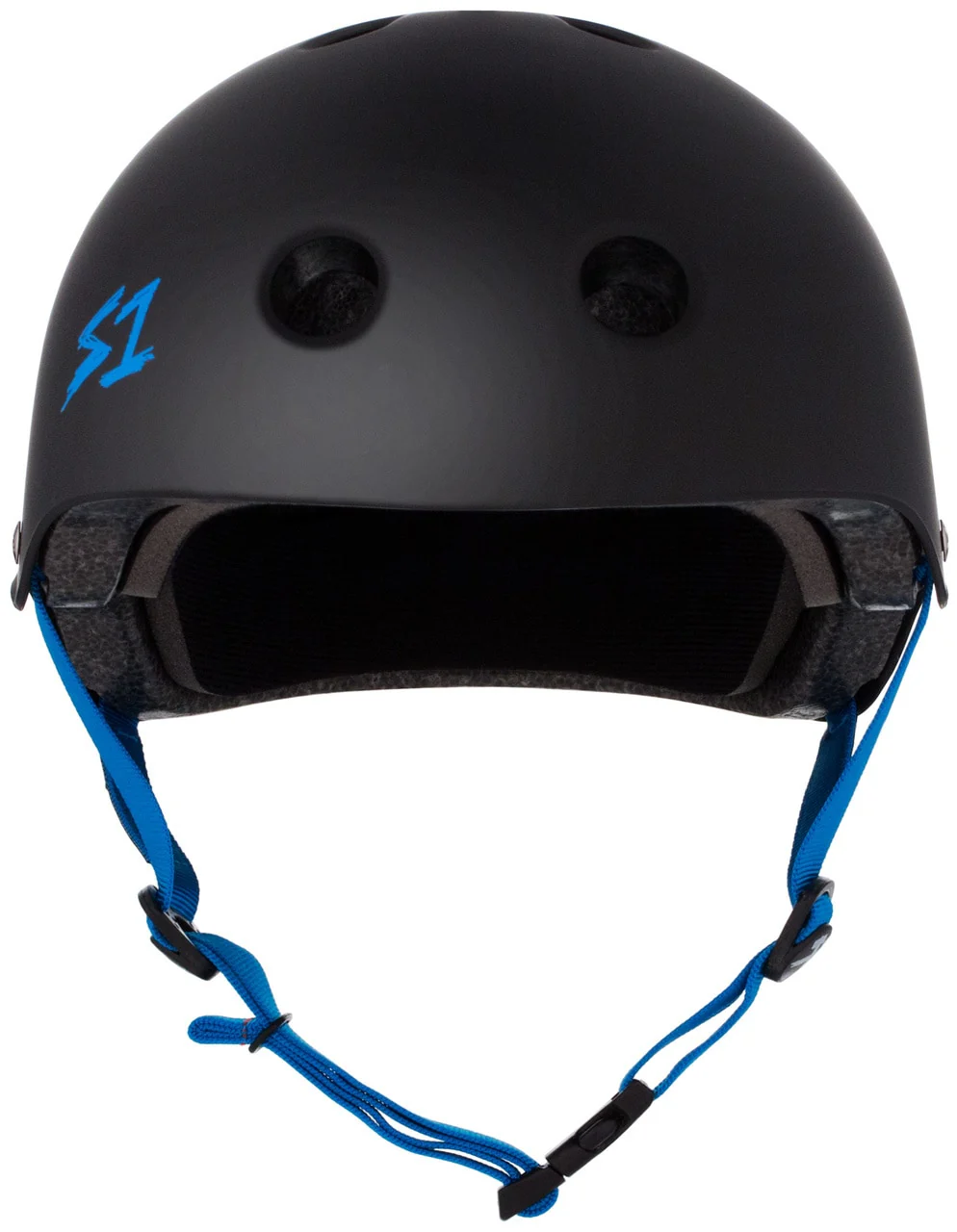 S1 Lifer Helmet - Black Matte/Cyan Straps - Image 3