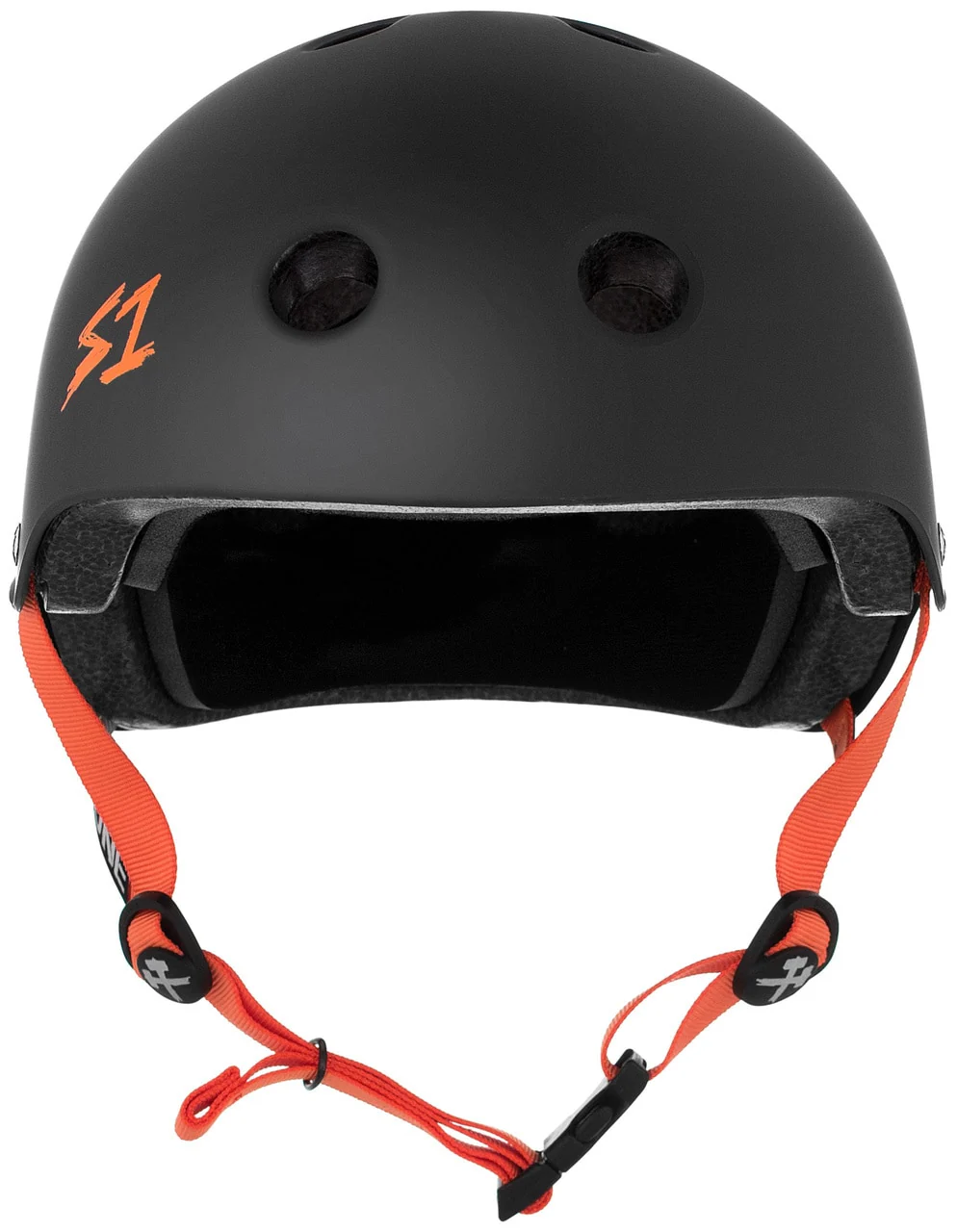 S1 Lifer Helmet - Black Matte/Orange Straps - Image 2