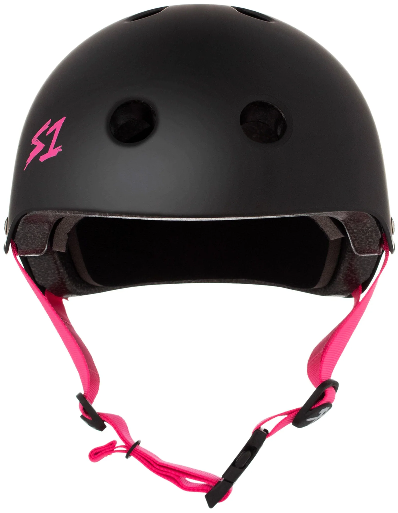 S1 Lifer Helmet - Black Matte/Pink Straps - Image 2