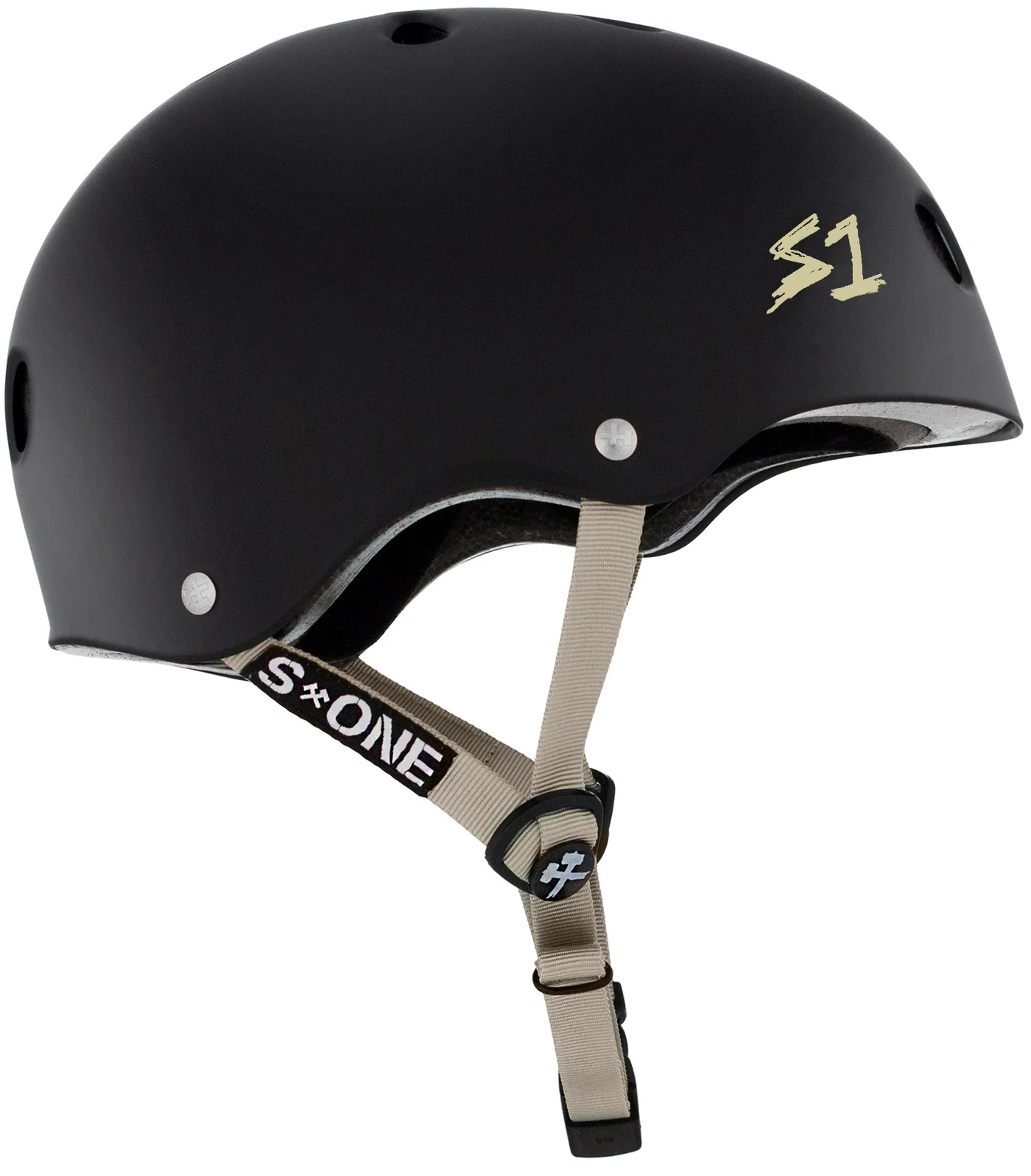 S1 Lifer Helmet - Black Matte/Tan Straps - Image 3