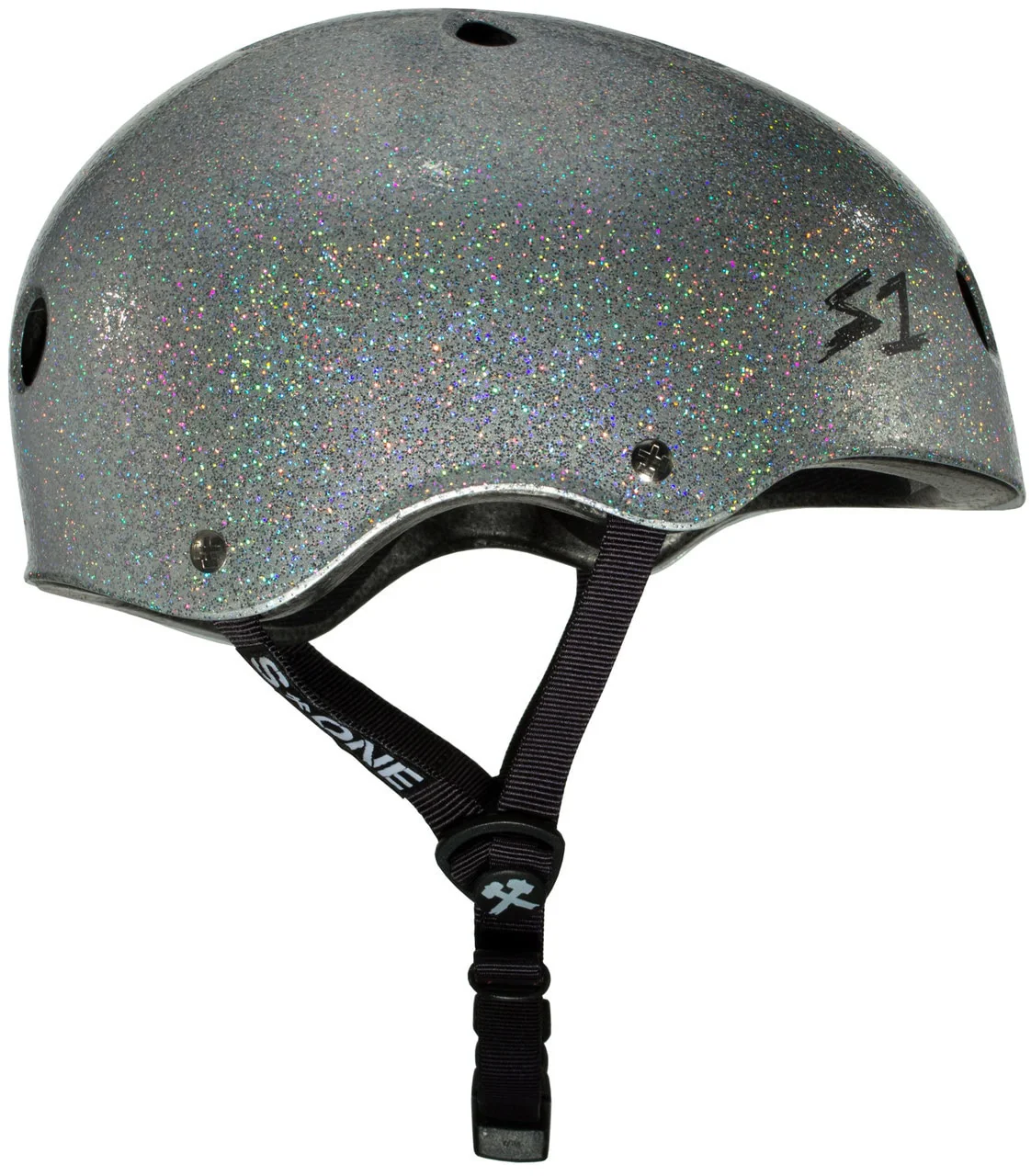 S1 Lifer Helmet - Silver Gloss Glitter - Image 2