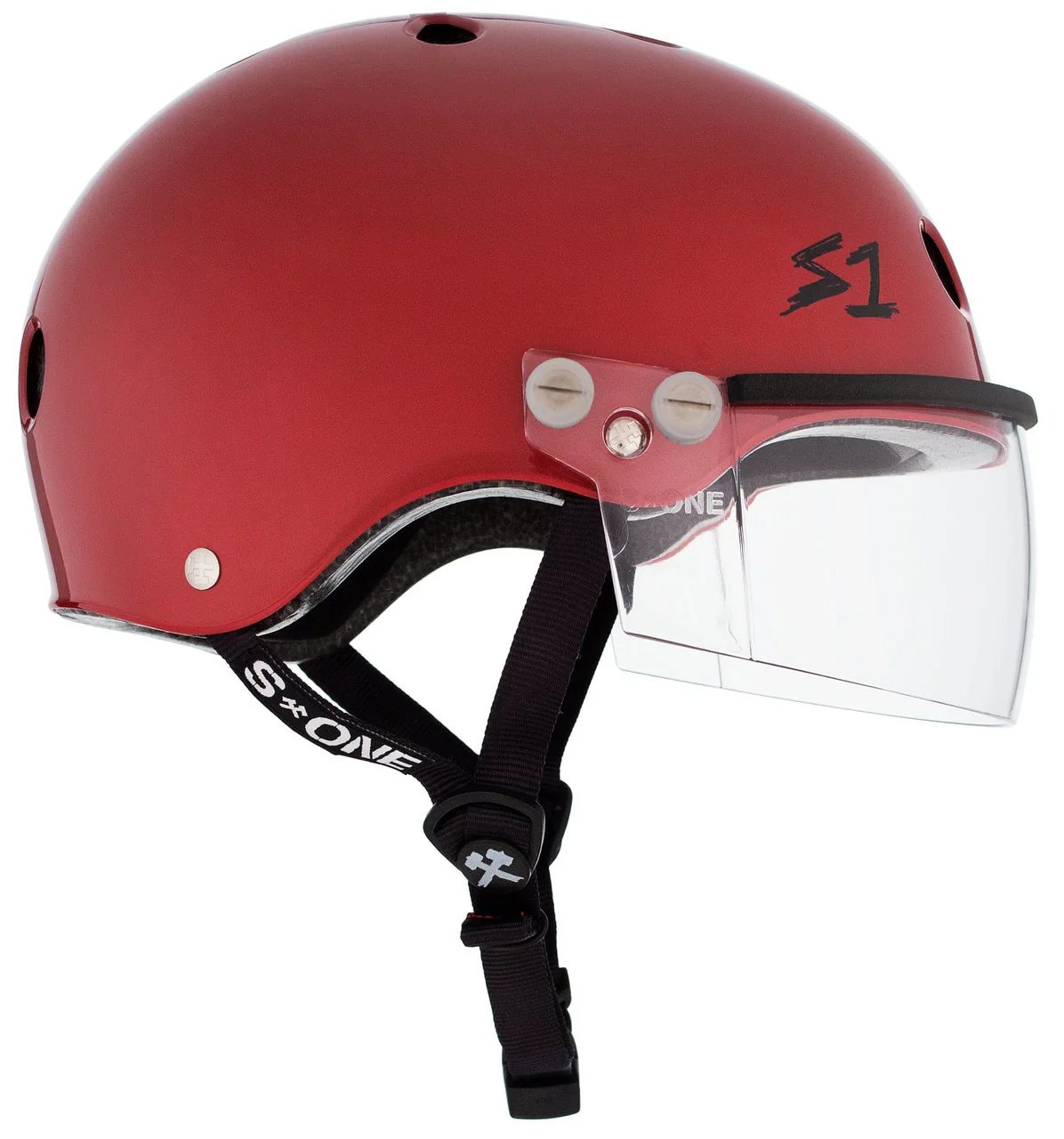 S1 Lifer Visor Gen 2 Helmet - Blood Red Gloss - Image 2