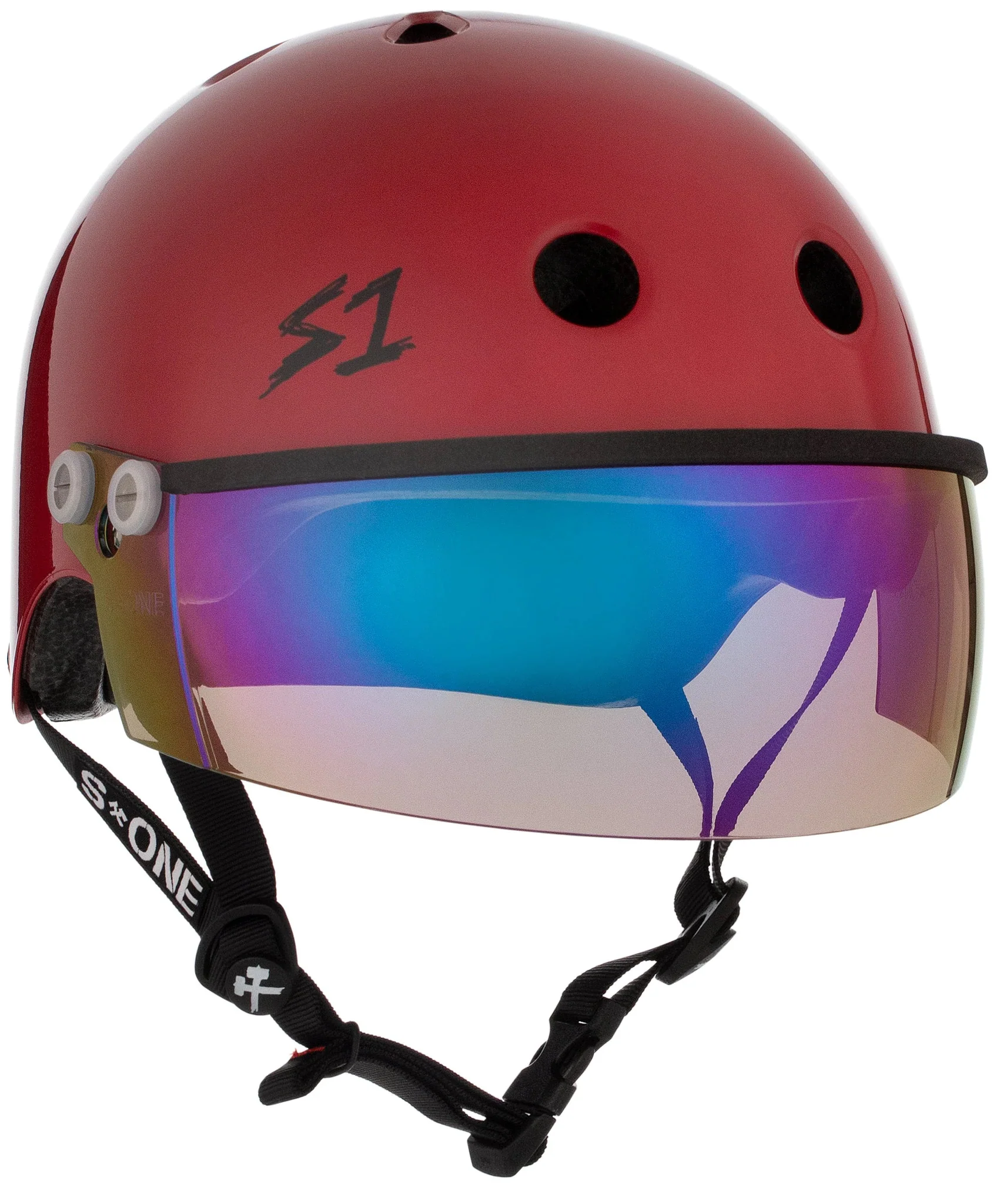 S1 Lifer Visor Gen 2 Helmet - Blood Red Gloss - Image 4