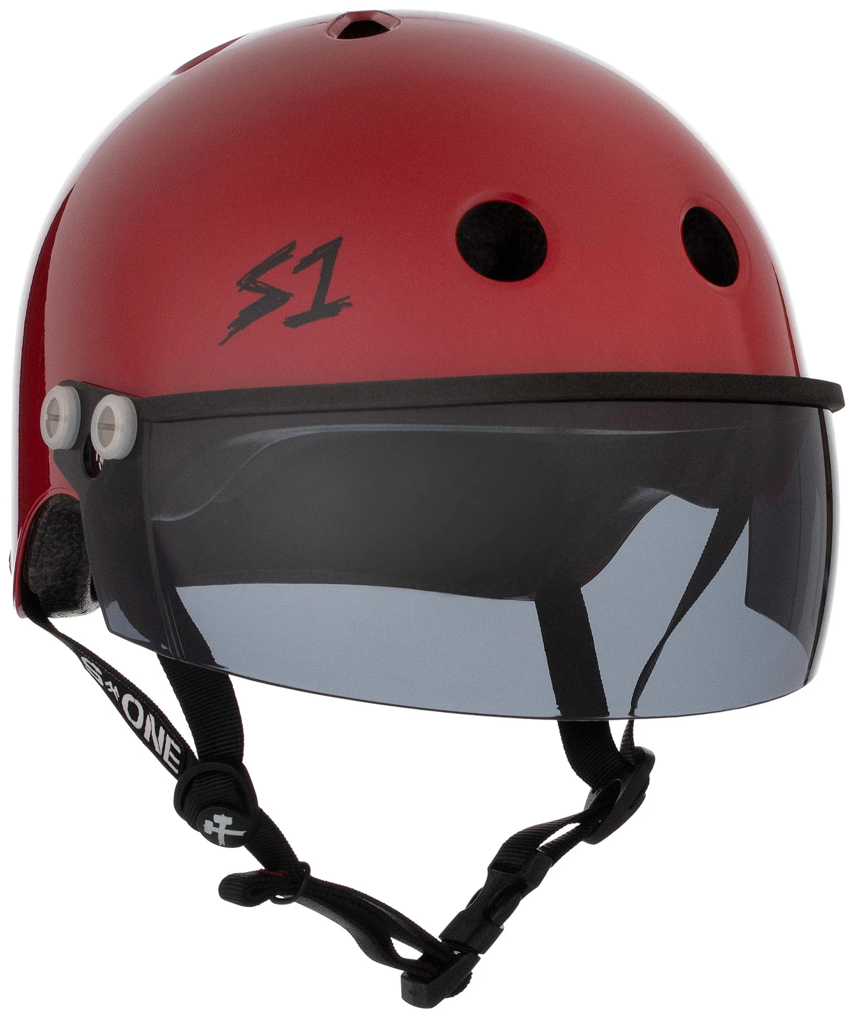 S1 Lifer Visor Gen 2 Helmet - Blood Red Gloss - Image 5