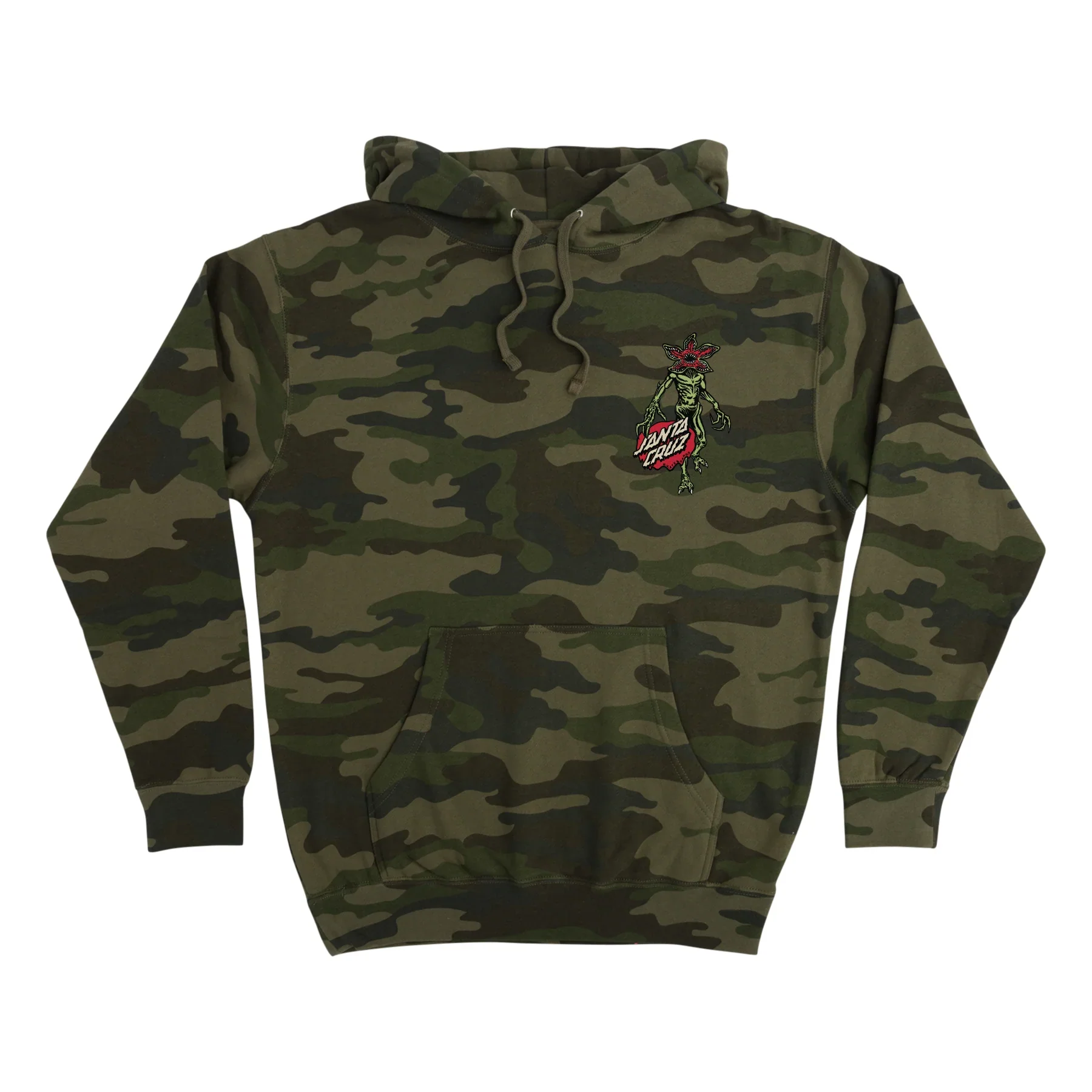 Santa Cruz x Stranger Things Demogorgon Dot Hoodie - Forest Camo