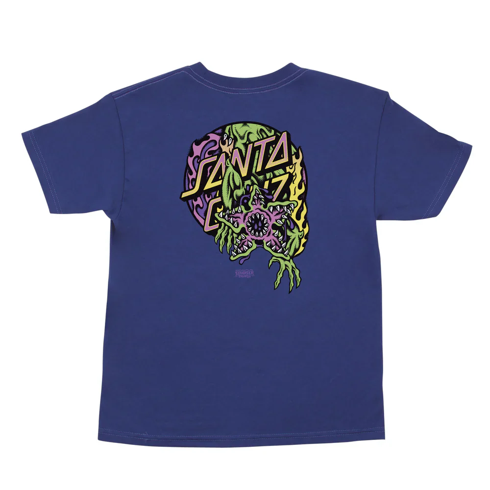 Santa Cruz x Stranger Things Demogorgon Dot Youth T-Shirt - Cobalt - Image 2