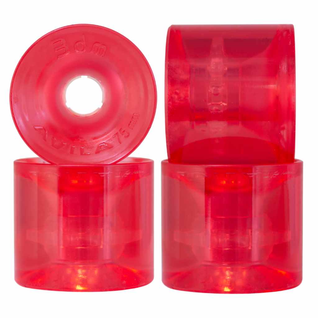 Seismic 3DM Avila Wheels 75x65mm 73a - Crystal Clear Red (Set of 4) - Image 2