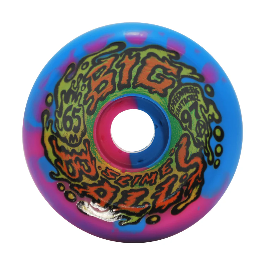 Slime Balls Big Balls Wheels 65mm 97a - Blue/Pink Swirl (Set of 4)