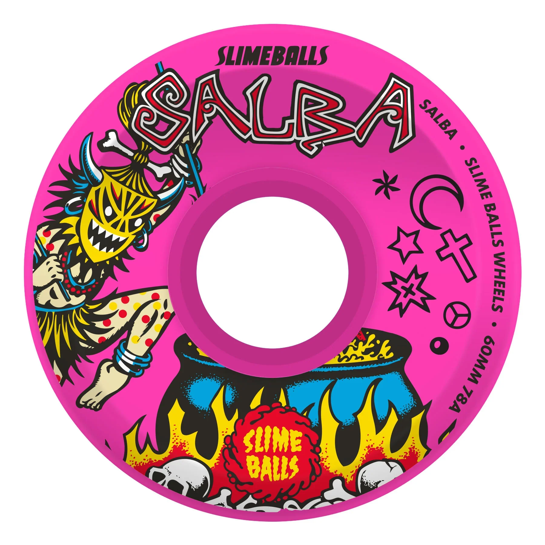 Slime Balls Salba Witch Doctor Wheels 60mm 78a - Pink (Set of 4)