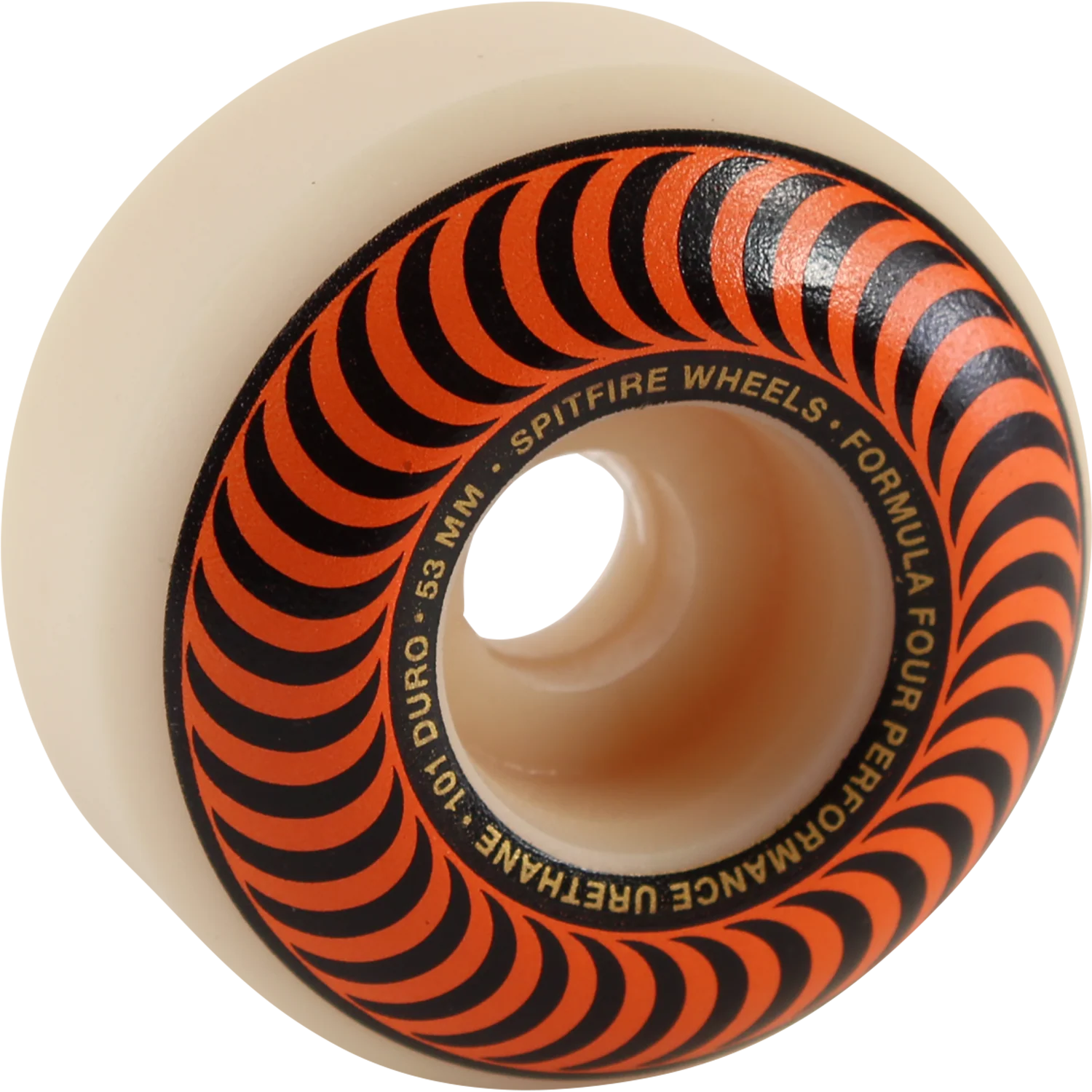 Spitfire Wheels F4 Classic Swirl 53mm 101a - White/Orange (Set of 4)