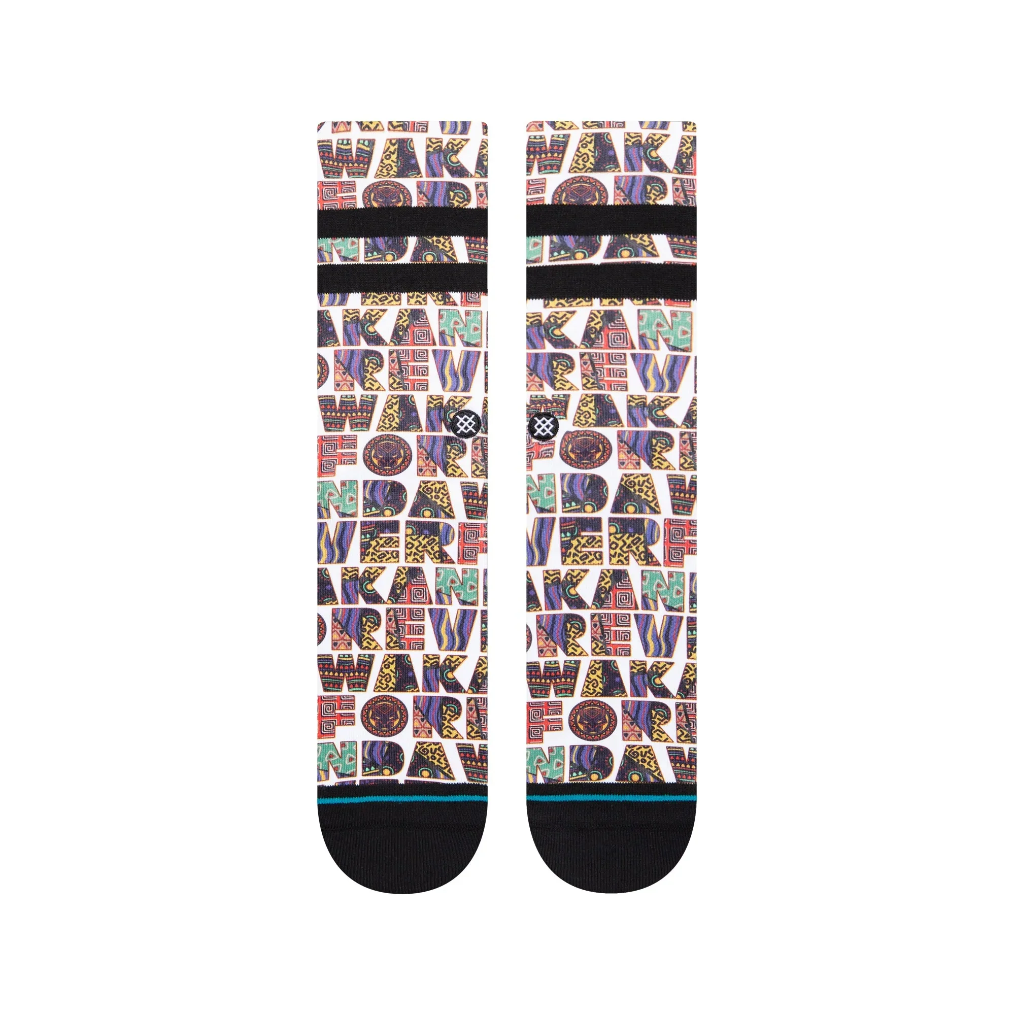 Stance Black Panther Wakanda Forever Crew Socks - White - Image 2