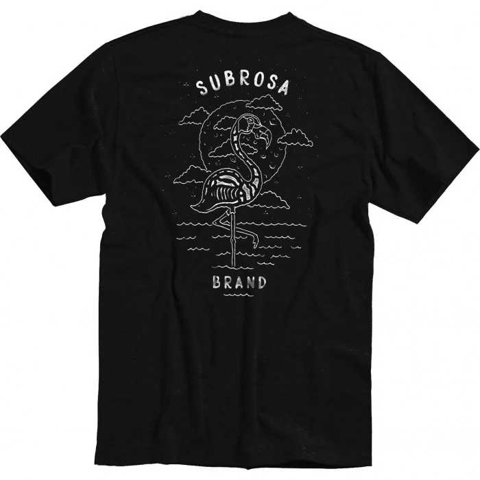 Subrosa Flamingo T-Shirt - Black - Image 2