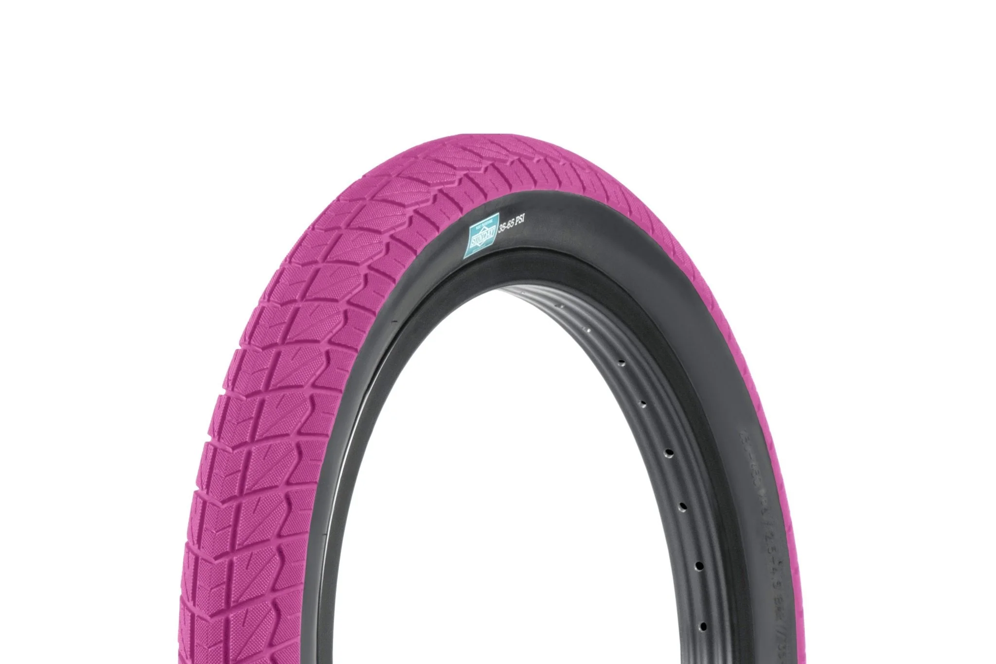 Sunday BMX Current Tire 18"x2.20" - Hot Pink/Black