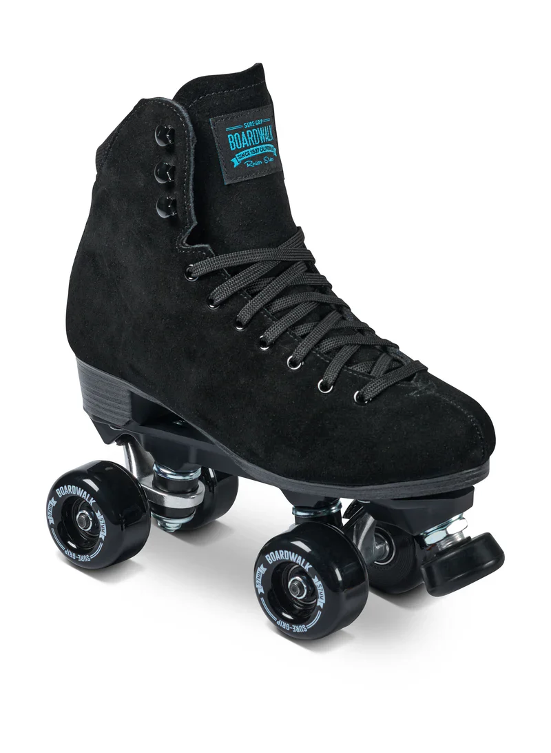 Sure-Grip Boardwalk Plus Outdoor Quad Roller Skates - Black