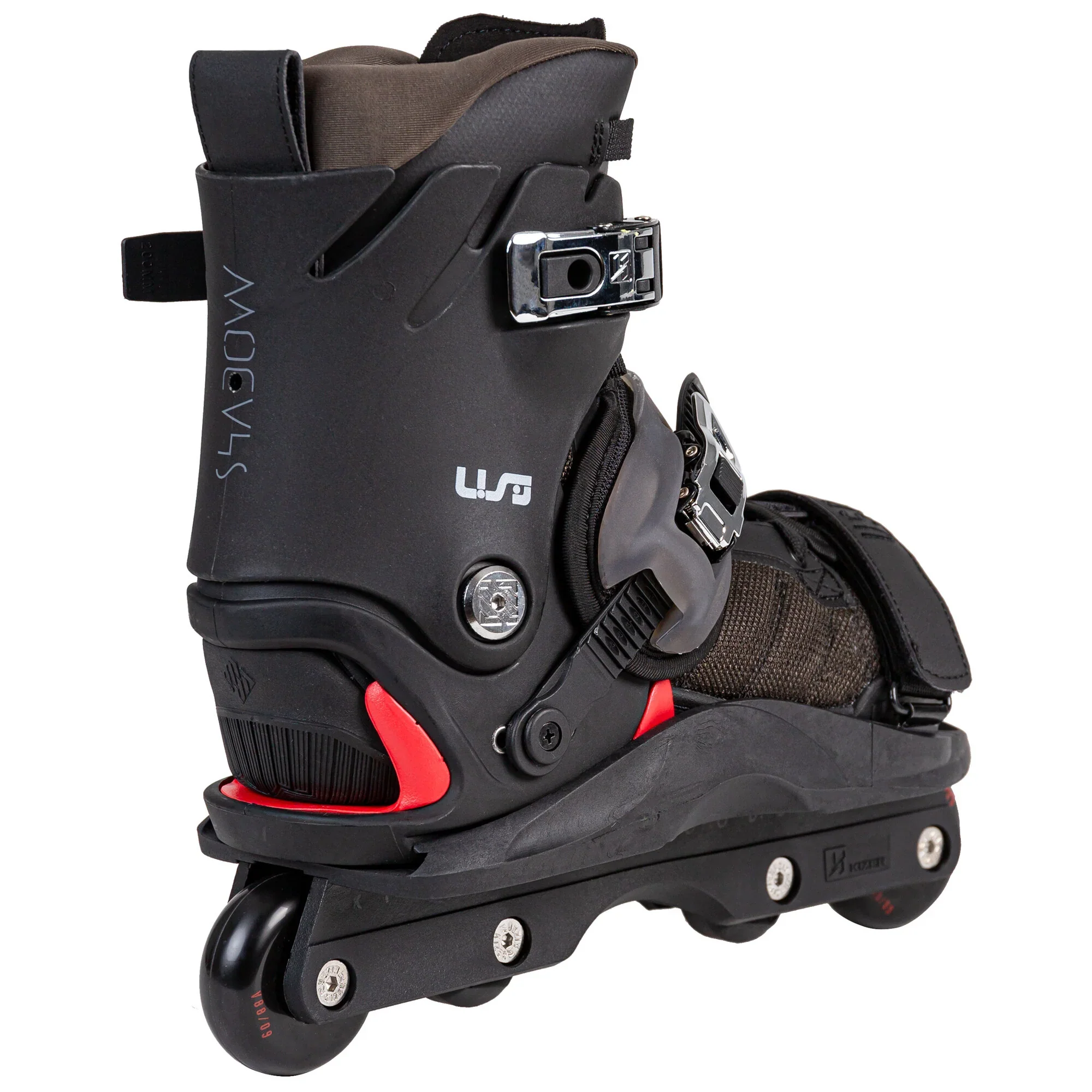 USD Shadow Team 60 Aggressive Inline Skates Complete - Black/Red - Image 2