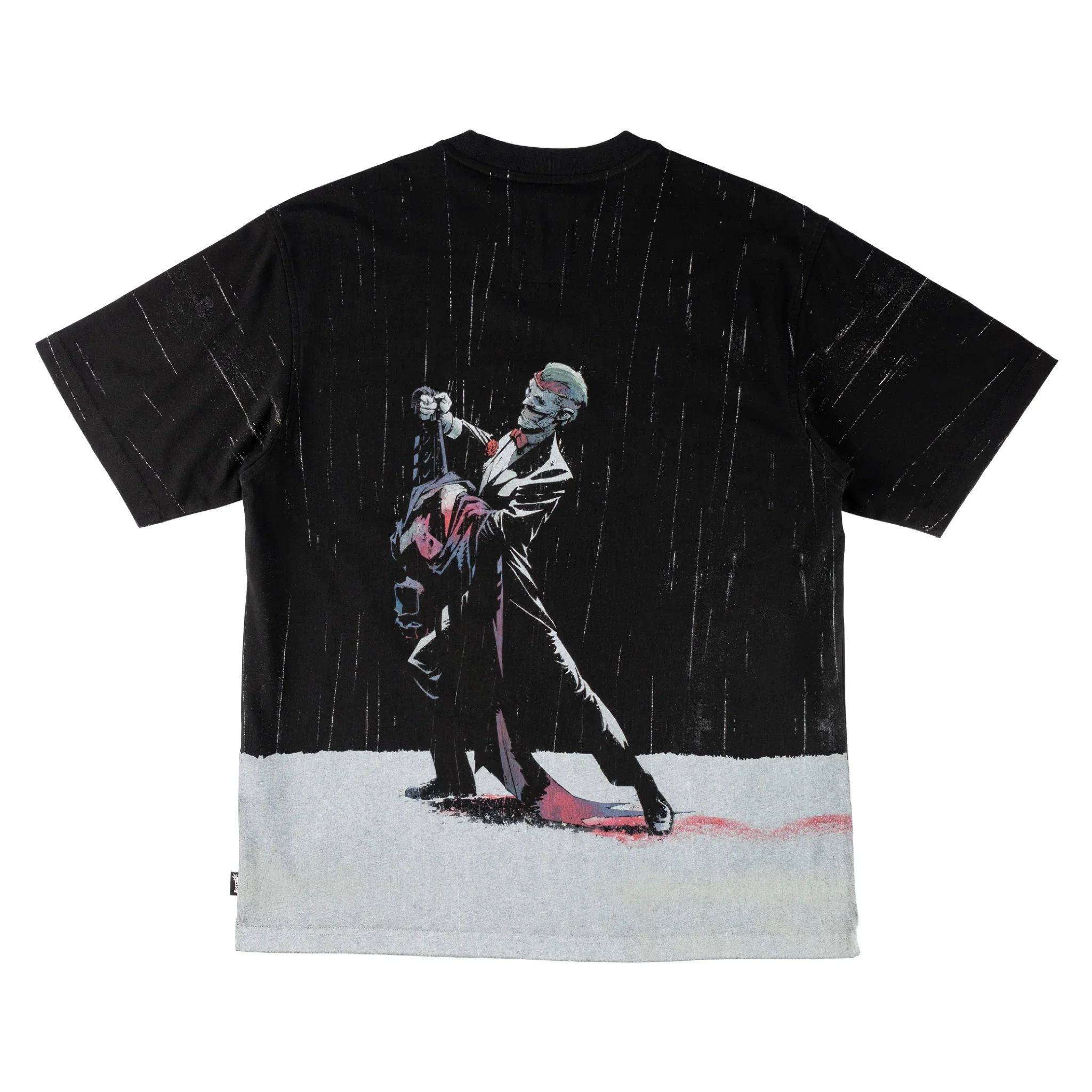 Welcome x Batman Rain Dance All-Over Print Boxy Knit Tee - Black - Image 2