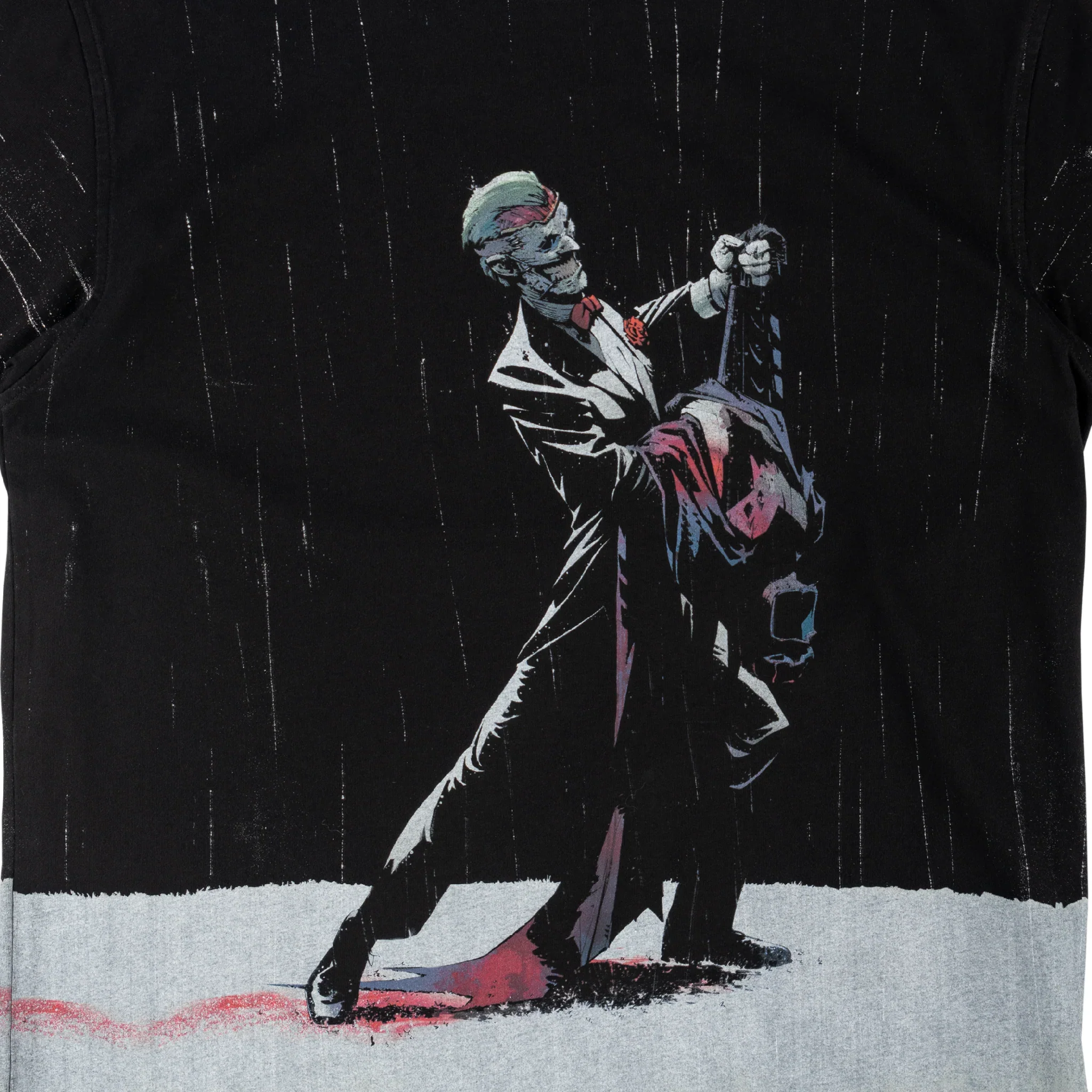 Welcome x Batman Rain Dance All-Over Print Boxy Knit Tee - Black - Image 3
