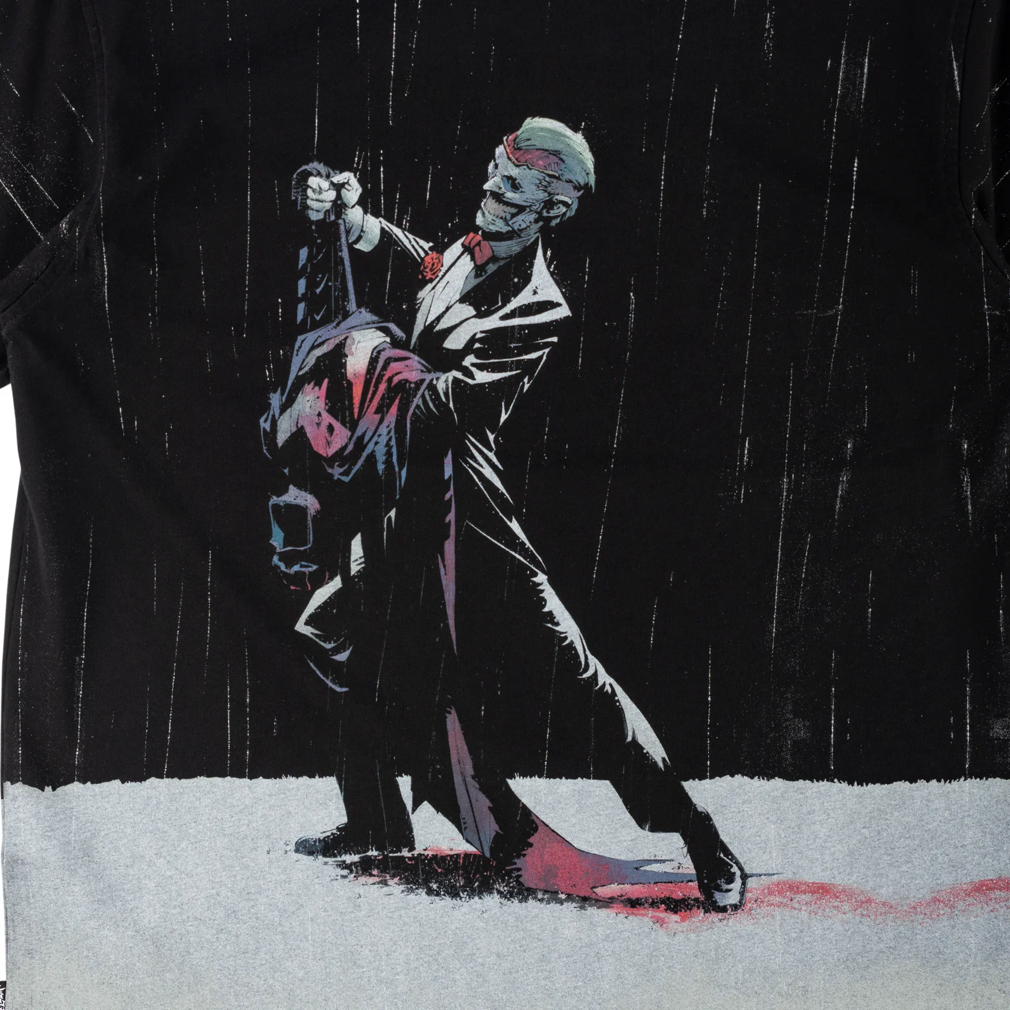 Welcome x Batman Rain Dance All-Over Print Boxy Knit Tee - Black - Image 6