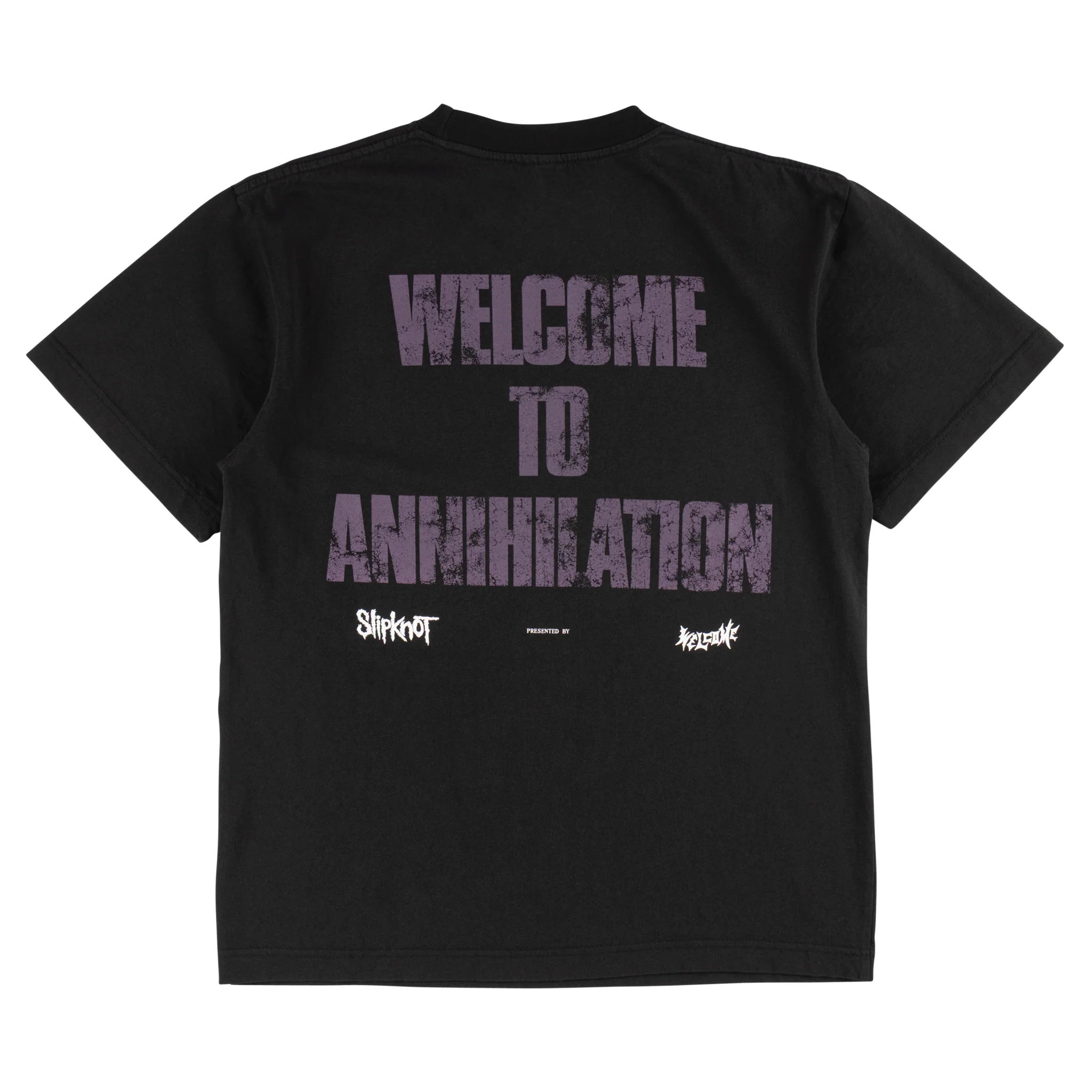 Welcome x Slipknot Annihilation Boxy Garment-Dyed Tee - Black - Image 2