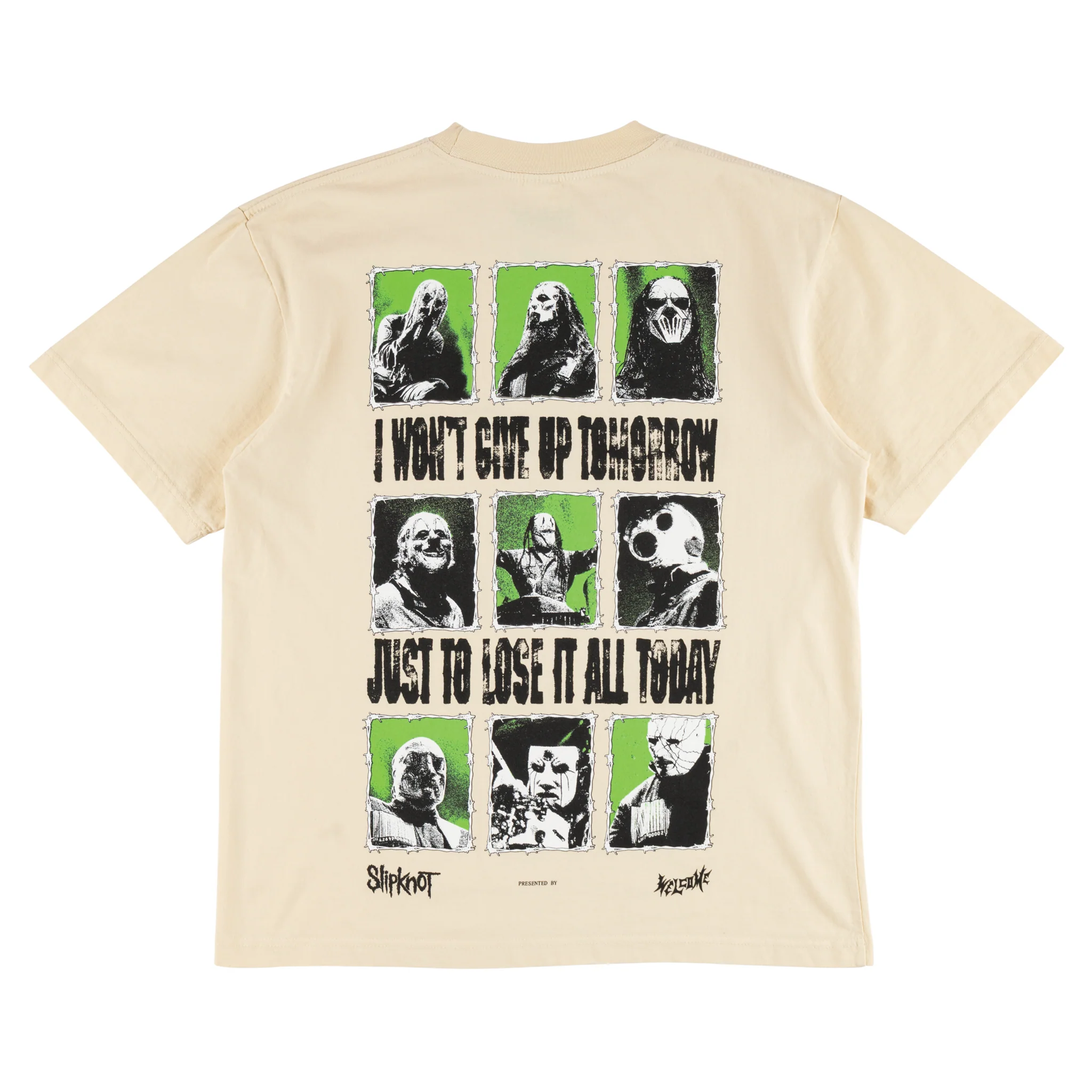 Welcome x Slipknot Tomorrow Boxy Garment-Dyed Tee - Bone - Image 2
