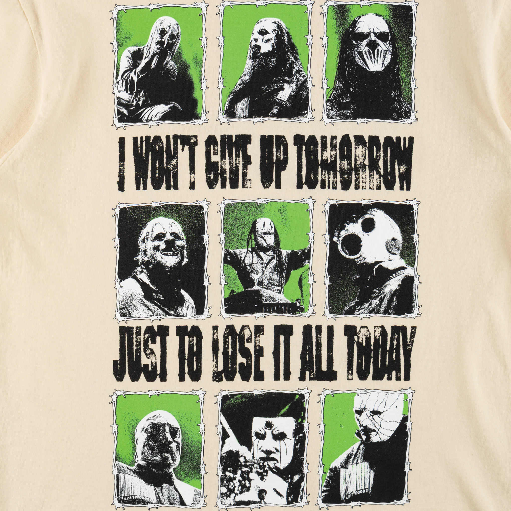 Welcome x Slipknot Tomorrow Boxy Garment-Dyed Tee - Bone - Image 5
